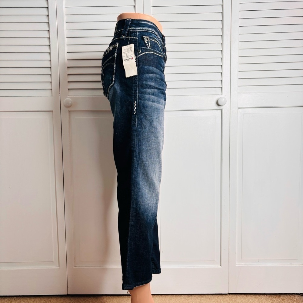 New ROCK REVIVAL Charlotte Capri Jeans Size 31 - Picture 4 of 13
